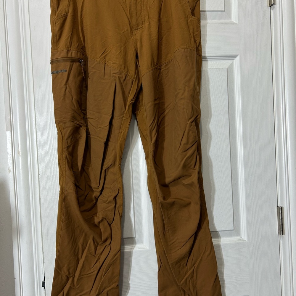 Patagonia Pants Mens L Canvas Nylon Hiking Trail Zip Pocket Worn Wear